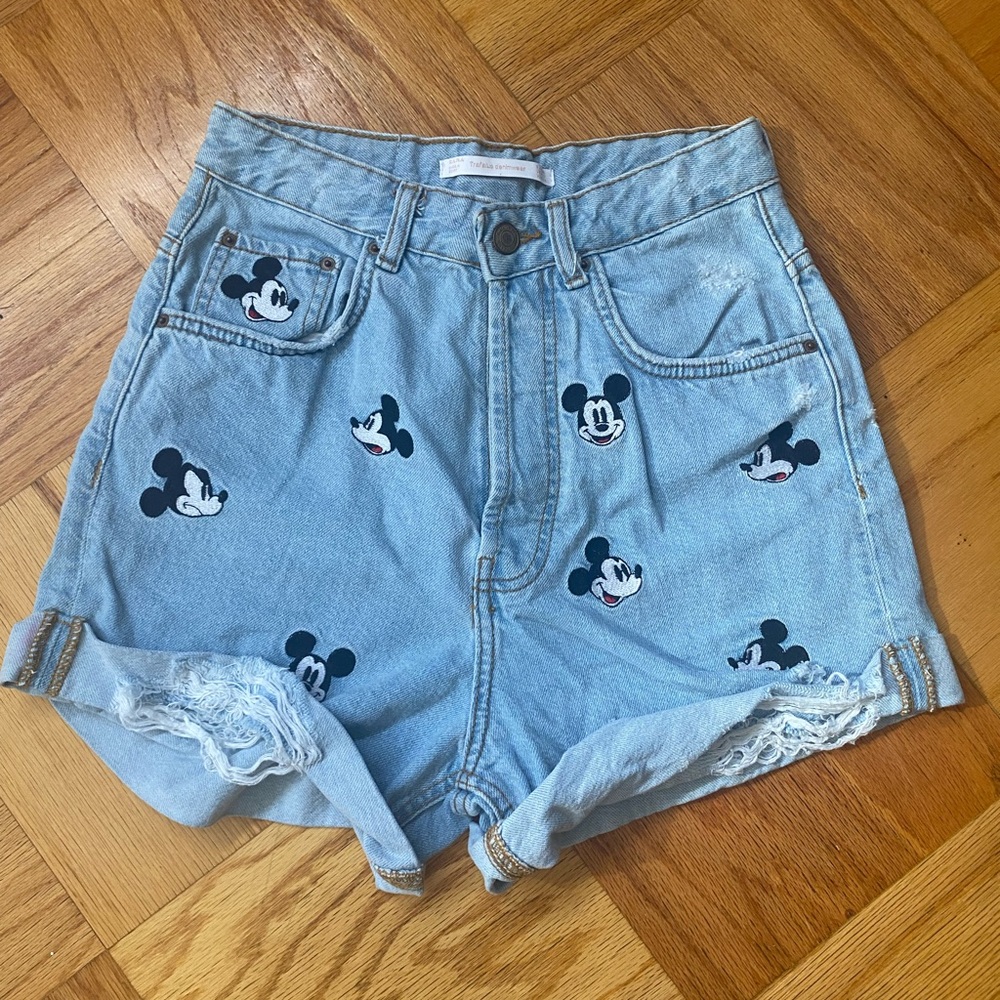 Zara Mickey Mouse Shorts